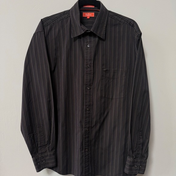 Faconnable Mens Button Down Dress Shirt Lot 3 Size M Stripe Solid 100% Cotton - Picture 2 of 16